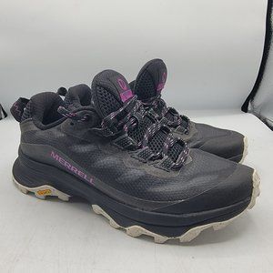 Merrell Womens 5 Moab Speed Black Vibram Sole Trail Running Hiking Shoes J135404